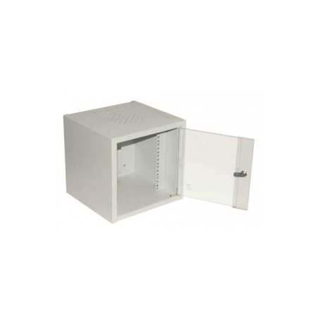 Szafka wisząca 10'' 6U 315x300 drzwi szklane RAL 7035