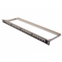 DIGITUS Professional DN-91422 - Patch panel - CAT 6a - STP - black, RAL 9005 - 0.5U - 19" - 24 ports