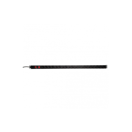 Netrack vertical power distribution unite 19'' 1U, 230V/16A, 20xE, ALU