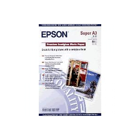 Epson Premium Semigloss Photo Paper - Semi-glossy - A3 plus (329 x 423 mm) 20 sheet(s) photo paper - for SureColor P5000, SC-P700, P7500, P900, T2100, T3100, T3400, T3405, T5100, T5400, T5405 - 2