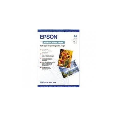 Epson Archival Matte Paper - Matte - A4 (210 x 297 mm) - 189 g / m² - 50 sheet(s) paper - for SureColor SC-P700, P900, T2100, T3100, T3405, T5100, T5400, T5405; WorkForce Pro WF-C5790 - 0