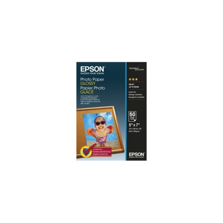 Epson - Glossy - 127 x 178 mm - 200 g / m² - 50 sheet(s) photo paper - for EcoTank ET-2750, 2751, 2756, 2850, 2851, 2856, 4750, 4850; Expression Home HD XP-15000 - 0