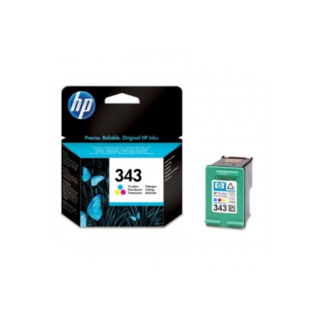 HP 343 - 7 ml - colour (cyan, magenta, yellow) - original - ink cartridge - for Officejet 100, 100 L411, 150, 63XX, H470, K7103; Photosmart 25XX, 26XX, 375, 42X, C4194 - 0