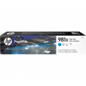 HP 981X - 116 ml - High Yield - cyan - original - PageWide - ink cartridge - for PageWide Enterprise Color MFP 586; PageWide Managed Color E55650
