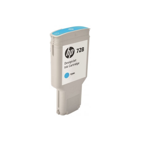 HP 728 - 300 ml - cyan - original - DesignJet - ink cartridge - for DesignJet T730, T830 - 2