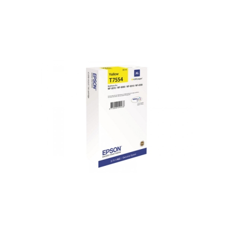 Epson T7554 - 39 ml - XL size - yellow - original - ink cartridge - for WorkForce Pro WF-8010, WF-8090, WF-8090 D3TWC, WF-8510, WF-8590, WF-8590 D3TWFC - 0