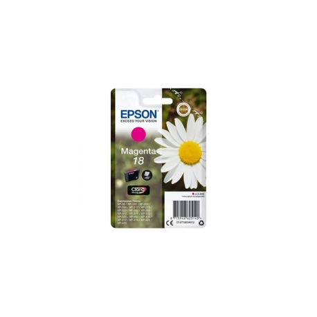 Epson 18 - 3.3 ml - magenta - original - ink cartridge - for Expression Home XP-212, 215, 225, 312, 315, 322, 325, 412, 415, 422, 425 - 0