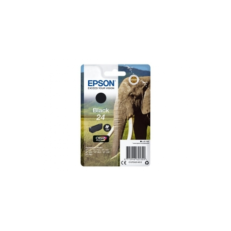 Epson 24 - 5.1 ml - black - original - ink cartridge - for Expression Photo XP-55, 750, 760, 850, 860, 950, 960, 970; Expression Premium XP-750, 850 - 1