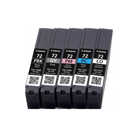 Canon PGI-72 PBK / GY / PM / PC / CO Multipack - 5-pack - grey, photo black, photo cyan, photo magenta, chroma optimiser - original - ink tank - for PIXMA PRO-10, PRO-10S; PIXUS PRO-10 - 1