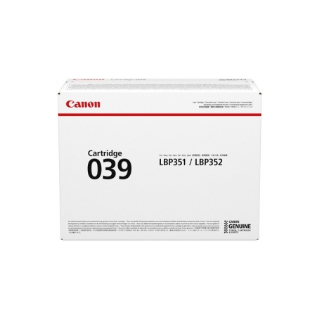 Canon 039 - Black - original - toner cartridge - for imageCLASS LBP351dn, LBP351x, LBP352dn, LBP352x; i-SENSYS LBP351x, LBP352x; Satera LBP351i - 1