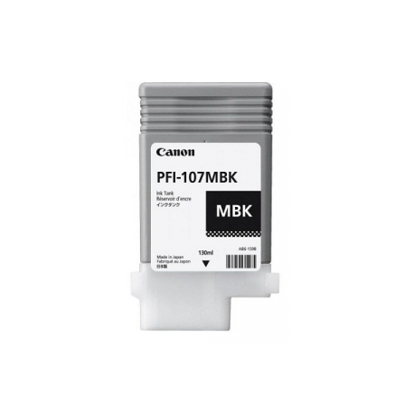 Canon PFI-107 MBK - 130 ml - matte black - original - ink tank - for imagePROGRAF iPF670, iPF680, iPF685, iPF770, iPF780, iPF785 - 0