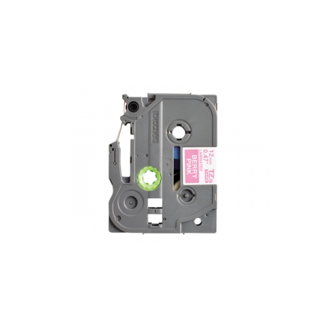 Brother TZe-MQP35 - Standard adhesive - white on berry pink - Roll (1.2 cm x 5 m) 1 cassette(s) laminated tape - for Brother PT-D210, D600, H110; P-Touch PT-1880, D200, D450, E110, E550, E800, H110, P900 - 3