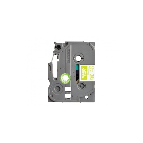 Brother TZe-MQG35 - Standard adhesive - white on lime green - Roll (1.2 cm x 5 m) 1 cassette(s) laminated tape - for Brother PT-D210, D600, H110; P-Touch PT-1880, D200, D450, E110, E550, E800, H110, P900 - 1