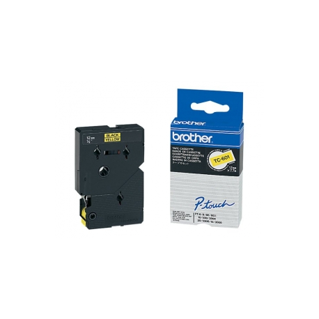 Brother - Black, yellow - Roll (1.2 cm x 8 m) 1 cassette(s) laminated tape - for P-Touch PT-2000, PT-3000, PT-500, PT-5000, PT-8E - 1