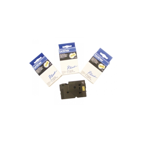 Brother - Black, yellow - Roll (1.2 cm x 8 m) 1 cassette(s) laminated tape - for P-Touch PT-2000, PT-3000, PT-500, PT-5000, PT-8E - 2