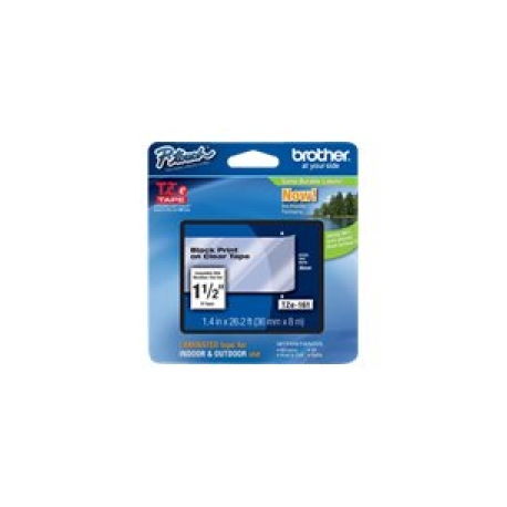 Brother TZ-161 36mm Black on Clear P-Touch Label