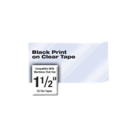 Brother TZ-161 36mm Black on Clear P-Touch Label
