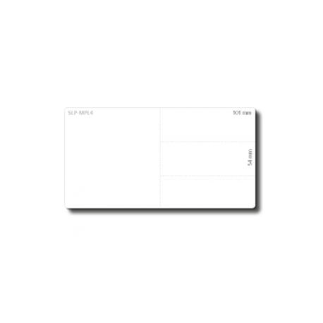 Seiko Instruments SLP-MPL4 - Plastic - permanent adhesive - white - 54 x 101 mm 220 label(s) (1 roll(s) x 220) labels - for Smart Label Printer 620 - 0