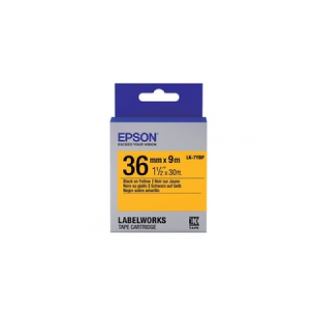 Epson TAPE - LK7YBP PASTEL BLK/ (YELL 36/9)