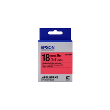 Epson LabelWorks LK-5RBP - Black on red - Roll (1.8 cm x 9 m) 1 cassette(s) label tape - for LabelWorks LW-1000, 400, 600, 700, 900, K400, Z5000, Z5010, Z700, Z710, Z900 - 0