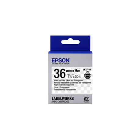 Epson LabelWorks LK-7TBN - Black on transparent - Roll (3.6 cm x 9 m) 1 cassette(s) label tape - for LabelWorks LW-1000P, LW-900P, LW-Z5000BE, LW-Z5010BE, LW-Z900FK - 0