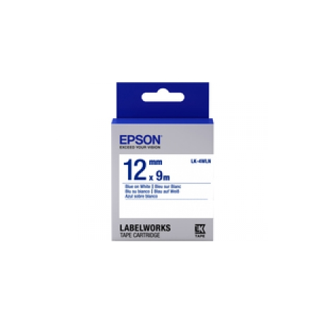Epson LabelWorks LK-4WLN - Blue on white - Roll (1.2 cm x 9 m) 1 cassette(s) label tape - for LabelWorks LW-1000, 300, 400, 600, 700, 900, K400, Z5000, Z5010, Z700, Z710, Z900 - 0