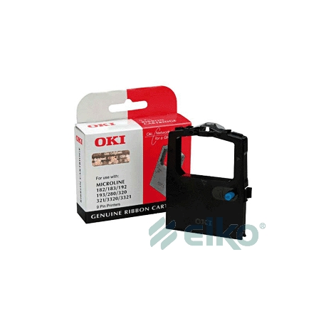 OKI - Black - print ribbon - for OKI ML280; Microline 182, 183, 192, 193, 280, 280eco, 320, 321, 3320, 3321 - 0