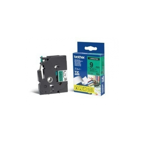 Brother TZe721 - Laminated tape - black on green - Roll (0.9 cm x 8 m) 1 roll(s) - for P-Touch H200, PT-1005, 1010, 1080, 1280, 190, 3600, D200, E300, H101, H105, H75, P750 for model: Brother BA9000, Brother P-Touch GL-H100, Brother P-Touch GL-H105, Brother P-Touch PT-1000, Brother P-Touch Pt-1005, Brother P-Touch PT-1005FB, Brother P-Touch PT-1010 - 0