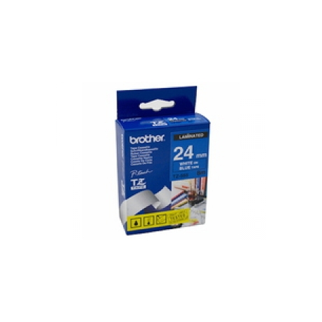 Brother TZe555 - White on blue - Roll (2.4 cm x 8 m) 1 roll(s) laminated tape - for P-Touch PT-3600, D600, D800, E500, E550, H500, P750, P900, P950; P-Touch EDGE PT-P750 - 0