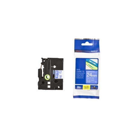 Brother TZe555 - White on blue - Roll (2.4 cm x 8 m) 1 roll(s) laminated tape - for P-Touch PT-3600, D600, D800, E500, E550, H500, P750, P900, P950; P-Touch EDGE PT-P750 - 2