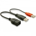 DeLOCK - USB cable - USB, USB (power only) (M) to USB (F) - USB 2.0 - 23 cm