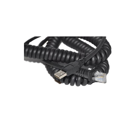 Cable, USB, Type A, Power Off Terminal, Coiled, 12 ft