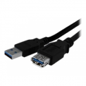 StarTech.com 1m Black SuperSpeed USB 3.0 Extension Cable A to A - Male to Female USB 3 Extension Cable Cord 1 m (USB3SEXT1MBK) - USB extension cable - USB Type A (M) to USB Type A (F) - USB 3.0 - 1 m - black - for P / N: BNDDKT30CAHV, SV211DPUA4K, SV211HDUA4K, USB2001EXT2NA, USB2002EXT2NA, USB2004EXT2NA
