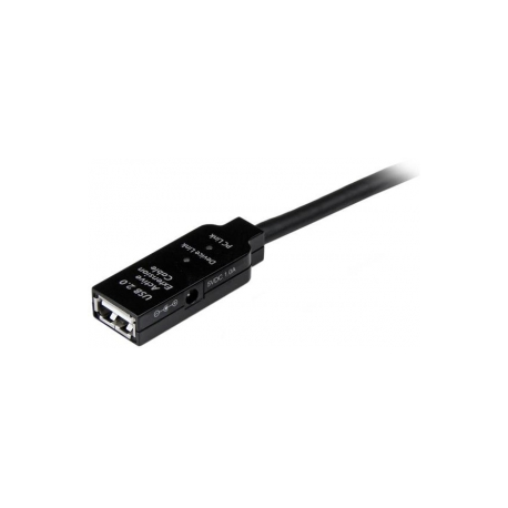 StarTech.com 15m USB 2.0 Active Extension Cable - M / F - 15 meter USB 2.0 Repeater Cable Cord - USB A Male to USB A Female - 15 m, Black (USB2AAEXT15M) - USB extension cable - USB (F) to USB (M) - USB 2.0 - 15 m - active - black - for P / N: SVA5H2NEUA, UUSBOTG - 1