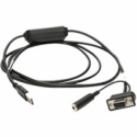 Zebra - USB cable - USB (M) to DB-9, DC jack - 1.8 m - for Zebra DS457-HD