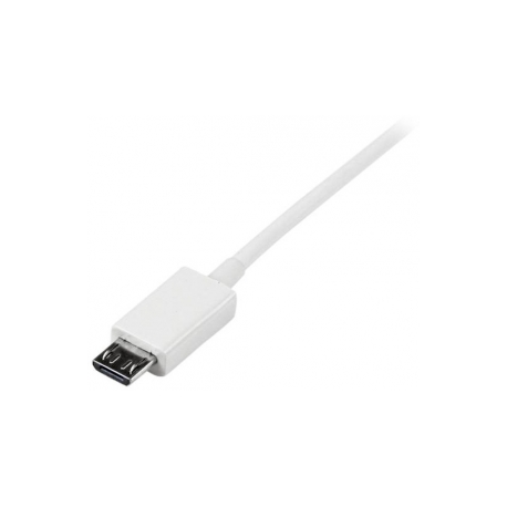 StarTech.com 0.5m White Micro USB Cable Cord - A to Micro B - Micro USB Charging Data Cable - USB 2.0 - 1x USB A Male, 1x USB Micro B Male (USBPAUB50CMW) - USB cable - Micro-USB Type B (M) to USB (M) - USB 2.0 - 0.5 m - molded - white - for P / N: HB30C4AFS, USB3SMDOCK4K, USBEXTPAA2MW, USBEXTPAA3MW, USBPAUB1MW, USBPAUB2MW - 2