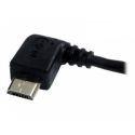 StarTech.com 1 ft Micro USB Cable - A to Left Angle Micro B - USB cable - USB (M) to Micro-USB Type B (M) - USB 2.0 - 30 cm - 90° connector, left-angled connector - black