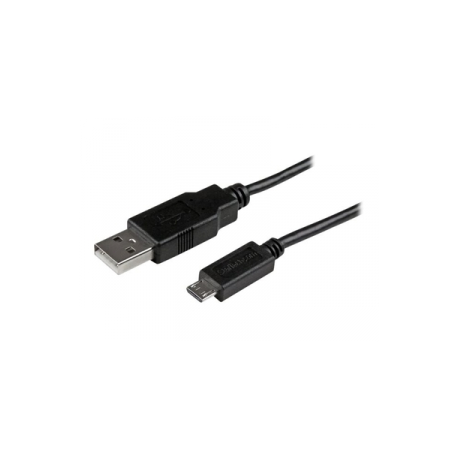 StarTech.com 15cm 6in Mobile Charge Sync USB to Slim Micro USB Cable for Phones & Tablets A to Micro B - M / M - Thin Micro USB Charge Cable (USBAUB15CMBK) - USB cable - Micro-USB Type B (M) to USB (M) - USB 2.0 - 15 cm - black - for P / N: CMDPHD2HD, DPMDPHD2HD, ST4CU424, ST4CU424EU, ST4CU424UK, ST8CU824, USBAUBSCHM - 0