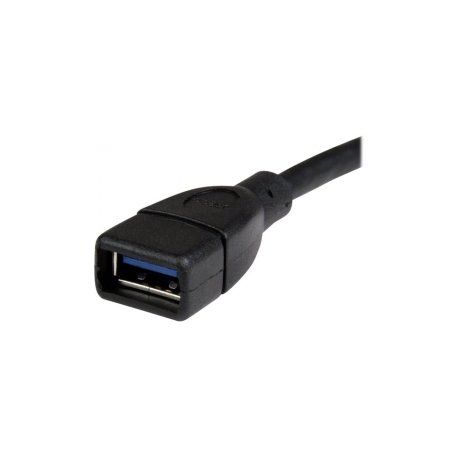 StarTech.com 6in Short USB 3.0 Extension Adapter Cable (USB-A Male to USB-A Female) - USB 3.1 Gen 1 (5Gbps) Port Saver Cable - Black (USB3EXT6INBK) - USB extension cable - USB Type A (F) to USB Type A (M) - USB 3.0 - 15.2 cm - molded - black - for P / N: 35FCREADBU3, HB30A4AIB, HB30C4AIB, HB31C4AB, SU2DUPERA11, USB3SAA3MBK - 2