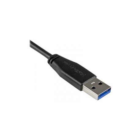 StarTech.com 1m 3 ft Slim Micro USB 3.0 Cable M / M - Right-Angle Micro-USB - USB 3.0 A to Micro B - Angled Micro USB - USB 3.1 Gen 1 5Gbps (USB3AU1MRS) - USB cable - Micro-USB Type B (M) to USB Type A (M) - USB 3.0 - 1 m - right-angled connector - black - for P / N: HB30A4AIB, HB30AM4AB, HB30C4AIB, HB31C2A2CME, HB31C3A1CME, HB31C4AB - 4
