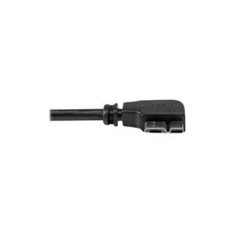 StarTech.com 1m 3 ft Slim Micro USB 3.0 Cable M / M - Right-Angle Micro-USB - USB 3.0 A to Micro B - Angled Micro USB - USB 3.1 Gen 1 5Gbps (USB3AU1MRS) - USB cable - Micro-USB Type B (M) to USB Type A (M) - USB 3.0 - 1 m - right-angled connector - black - for P / N: HB30A4AIB, HB30AM4AB, HB30C4AIB, HB31C2A2CME, HB31C3A1CME, HB31C4AB - 6