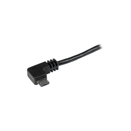 StarTech.com 2m 6 ft Micro-USB Cable with Right-Angled Connectors - M / M - USB A to Micro B Cable - 6ft Right Angle Micro USB Cable (USB2AUB2RA2M) - USB cable - Micro-USB Type B (M) to USB (M) - USB 2.0 - 2 m - right-angled connector - black - for P / N: USB2PCARBK, USB2PCARBKS, USBEXTAA10BK, USBEXTAA6BK, USBLT2PCARW, USBUB2PCARB - 1