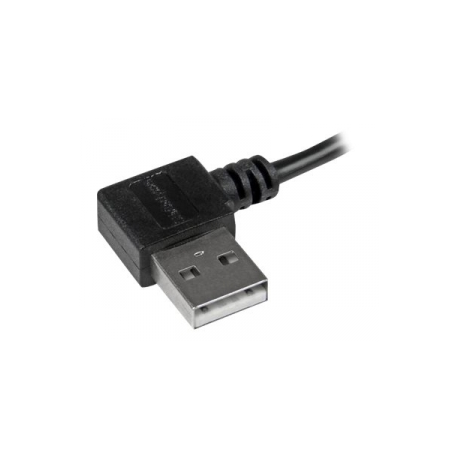 StarTech.com 2m 6 ft Micro-USB Cable with Right-Angled Connectors - M / M - USB A to Micro B Cable - 6ft Right Angle Micro USB Cable (USB2AUB2RA2M) - USB cable - Micro-USB Type B (M) to USB (M) - USB 2.0 - 2 m - right-angled connector - black - for P / N: USB2PCARBK, USB2PCARBKS, USBEXTAA10BK, USBEXTAA6BK, USBLT2PCARW, USBUB2PCARB - 2