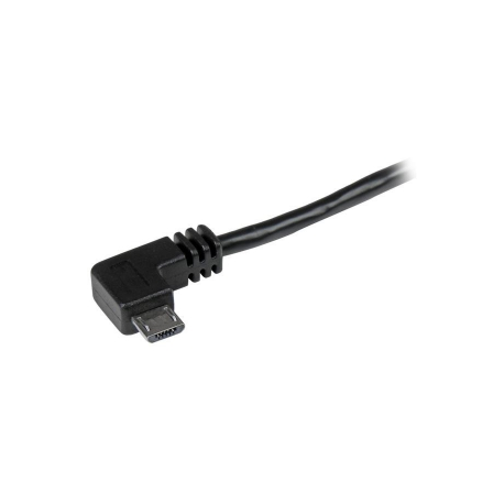 StarTech.com 2m 6 ft Micro-USB Cable with Right-Angled Connectors - M / M - USB A to Micro B Cable - 6ft Right Angle Micro USB Cable (USB2AUB2RA2M) - USB cable - Micro-USB Type B (M) to USB (M) - USB 2.0 - 2 m - right-angled connector - black - for P / N: USB2PCARBK, USB2PCARBKS, USBEXTAA10BK, USBEXTAA6BK, USBLT2PCARW, USBUB2PCARB - 4