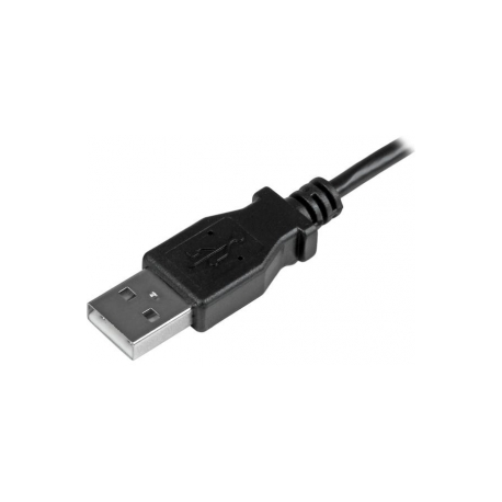 1 ft Micro USB Cable - A to Left Angle Micro B