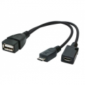 Cablexpert - USB cable - USB (F) to Micro-USB Type B - USB 2.0 OTG - 15 cm - molded