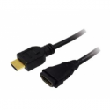 LogiLink High Speed with Ethernet - HDMI extension cable with Ethernet - HDMI male to HDMI female - 5 m