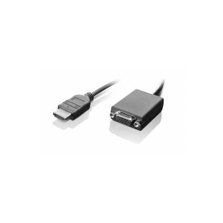 Lenovo - Adapter - HDMI male to HD-15 (VGA) female - 20 cm - for ThinkCentre M80t Gen 3; ThinkCentre neo 50; ThinkPad T14s Gen 3; V50t Gen 2-13 - 1