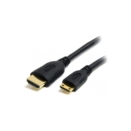 StarTech.com 1m High Speed HDMI Cable with Ethernet HDMI to HDMI Mini - HDMI cable with Ethernet - HDMI male to mini HDMI male - 1 m - shielded - black - 3
