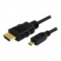 StarTech.com 1m High Speed HDMI Cable with Ethernet HDMI to HDMI Micro - HDMI cable with Ethernet - HDMI male to micro HDMI male - 1 m - black